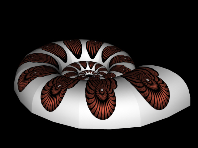 Procedurally generated nautilus shell.
